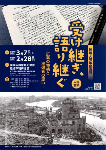 受け継ぎ、語り継ぐー広島の参加と被爆者の思い-」新・ヒロシマの心を世界に