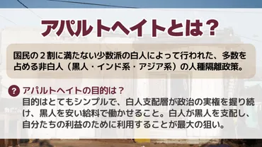 アパルトヘイトとは?制定された背景となぜ廃止されたのかを紹介!日本人への差別の有無や具体例も解説