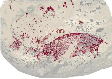 スラウェシ島の洞窟壁画：アートの起源を探る旅！ 最古の壁画発見とその背景とは？人類最古の芸術：スラウェシ島の洞窟壁画が語る物語