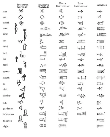 楔形文字の歴史や特徴など徹底解説!あいうえおや数字の書き方は?