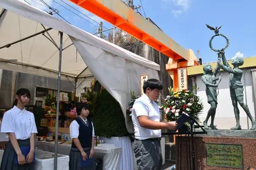 大阪・京橋大空襲80年で慰霊祭 中学生「平和の大切さ考え続ける」
