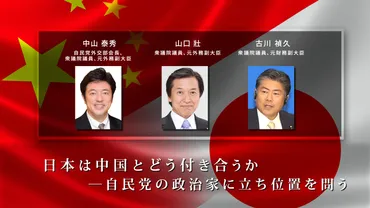 日本は中国とどう付き合うか ー自民党の政治家に立ち位置を問う / 北東アジアに平和をつくる / 特定非営利活動法人 言論NPO
