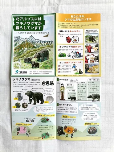 北アルプス ツキノワグマ対策リーフレット Bear leaflet for hikers