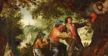 盗賊強盗の絵画点。旅人や貴族の身ぐるみを剥ぐ、西洋の追い剥ぎの悪しき姿