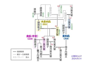 光る君へ】一条天皇には定子以外に愛した妃がいた?『源氏物語』と一条後宮の共通点(家系図相関図)(陽菜ひよ子)